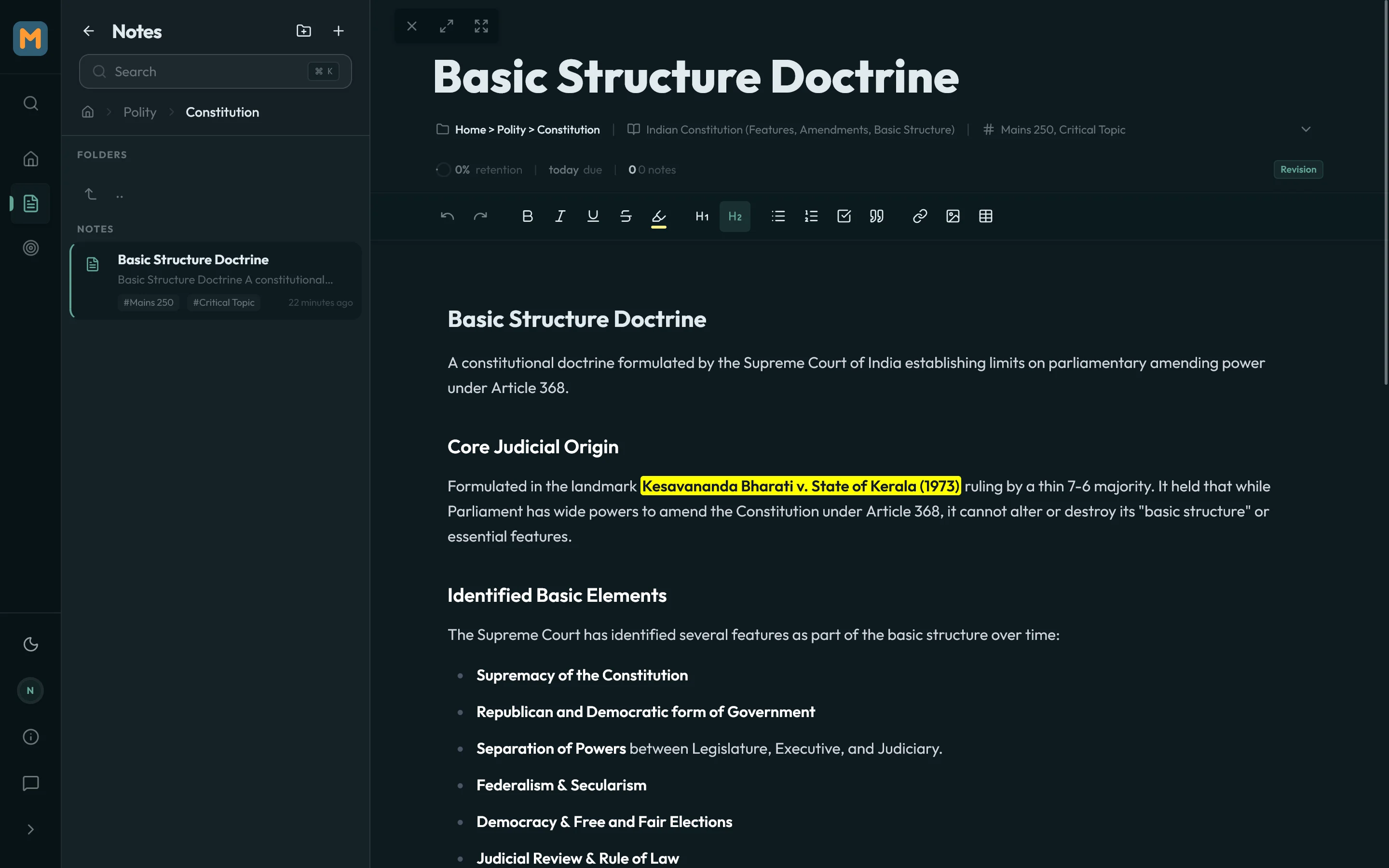 Mindcup Note Editor
