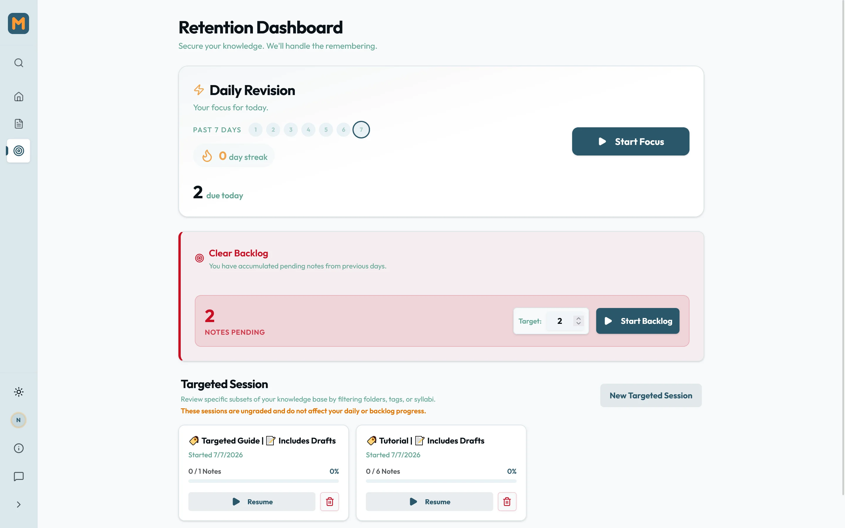 Mindcup Smart Revision Queue